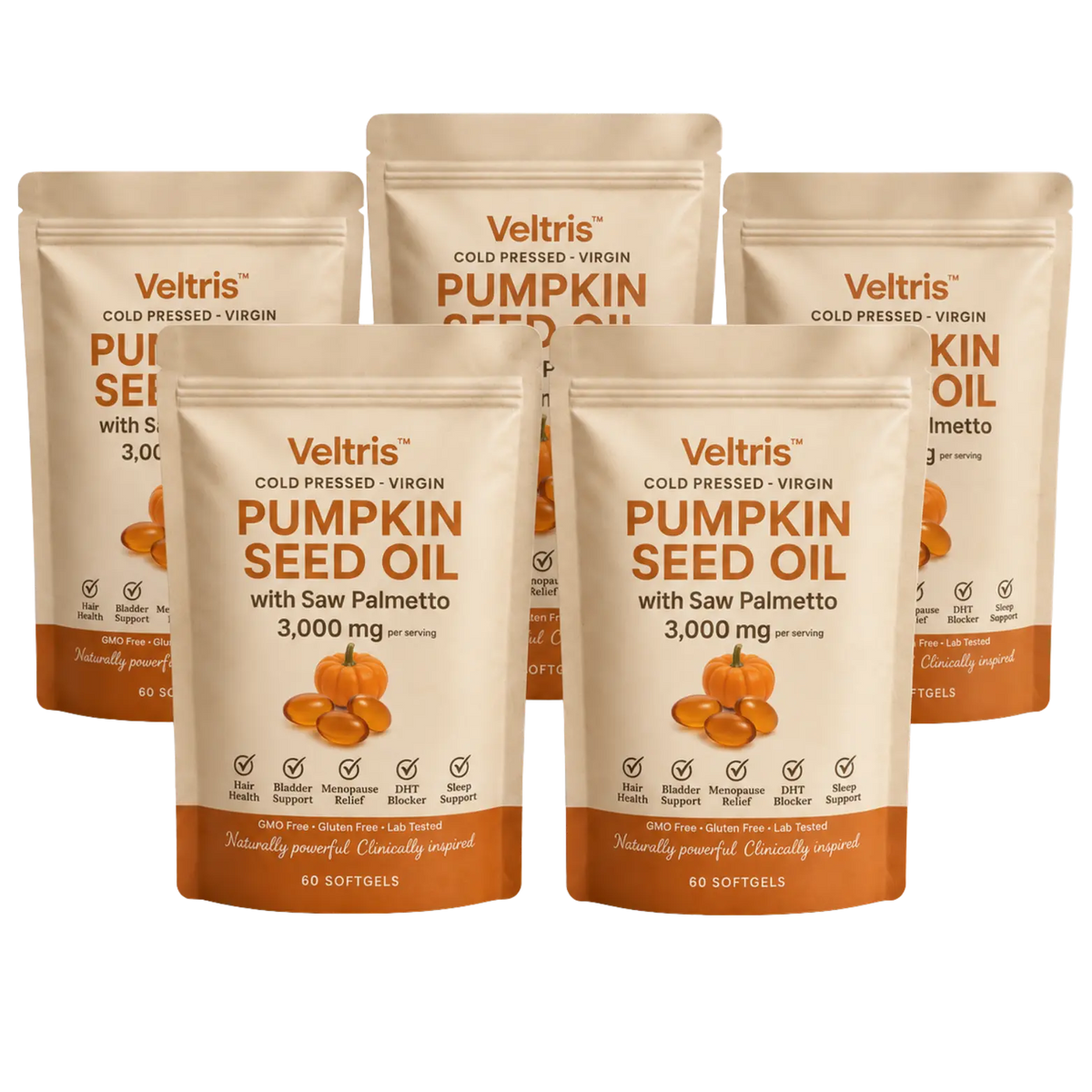 Veltris™ Pumpkin Seed Oil Softgels | Naturally Strengthens Kidney Health and Bladder Comfort from Within