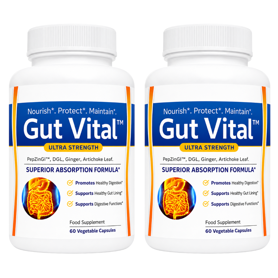 Gut Vital™ Food Supplement | Restores Calm Digestion and Stops Acid Reflux