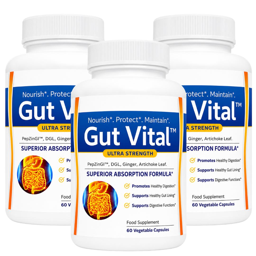 Gut Vital™ Food Supplement | Restores Calm Digestion and Stops Acid Reflux