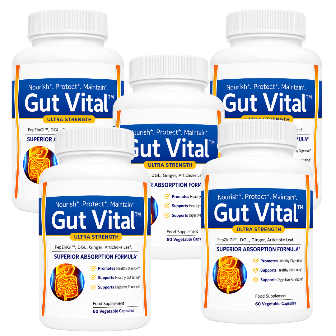 Gut Vital™ Food Supplement | Restores Calm Digestion and Stops Acid Reflux