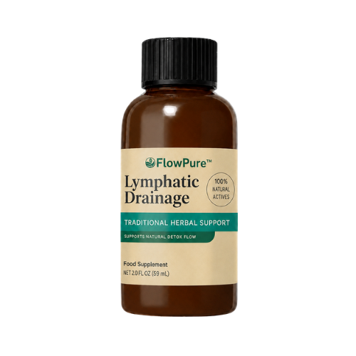 FlowPure™ lymph drainage drops | natural support against fluid retention in the face, stomach and legs