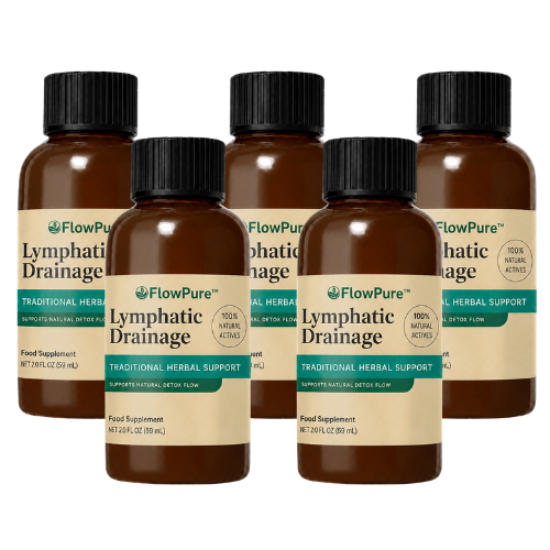 FlowPure™ lymph drainage drops | natural support against fluid retention in the face, stomach and legs
